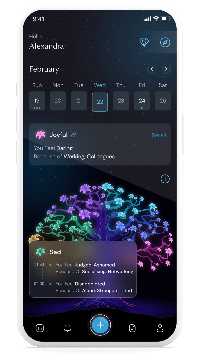 App Screenshot 1: Onboarding flow of the Intent app.